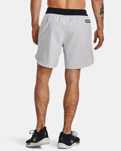 <b>Men</b> Solid <b>White</b> Quick Dry Sport Nogi MMA <b>Shorts</b> Canvas Front Logo with Pockets Elastic Waist Mid Length 100% Polyester - Product Image 2