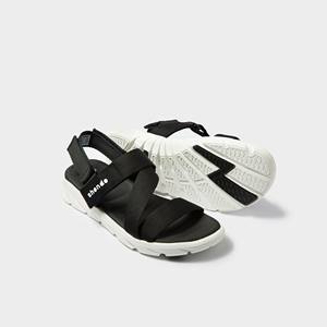 Sandalias Abiertas Completamente Negras, Casuales, Cómodas, con Correa de Talón Extraíble, Cierre de Gancho y Bucle, Ligeras - Product Image 1