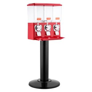 Máquina Expendedora de Dulces de Triple Compartimento con Soporte, Dispensador de Chicles Integrado para Venta de Dulces - Product Image 1
