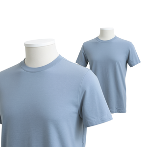 Men Premium Crew Neck Heavyweight Knitted 100% Cotton Eco-Friendly Oversized Fit Silk Screen Printed Front <b>Logo</b> 180g Short - Product Image 3