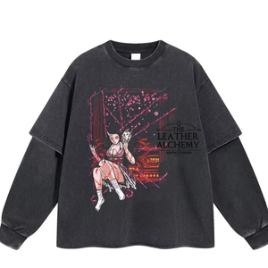 T-shirt à manches longues en tricot uni pour femme, coupe classique, décontracté, respirant, 100% coton, manches longues, à porter toute l'année - Product Image 1