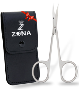Ciseaux professionnels incurvés de précision à pointe flèche de 4 pouces, petits ciseaux en acier inoxydable pour la beauté et l'artisanat, pour cuticules, ongles, sourcils - Product Image 1