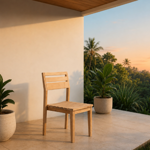 Best-selling Modern Entna <b>Stackable</b> Outdoor <b>Dining</b> <b>Chair</b> Made Solid Teak for Indoor/outdoor Use Park-friendly Built Last. - Product Image 4
