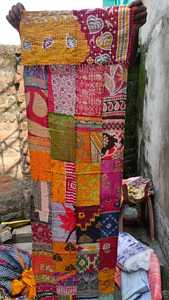 Bufandas de Lujo Bohemias de Algodón Kantha con Parches Multicolor, Bufanda India Vintage para Mujer, Compra al por Mayor Directamente del Proveedor - Product Image 5