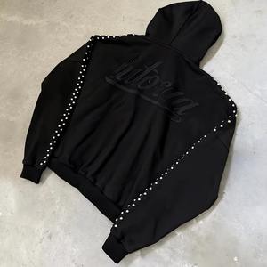 Nouveau design, broderie en strass, sweat à capuche pour homme, hiver, 100% coton molletonné, sweat à capuche pour la saison hivernale, fourniture ODM. - Product Image 5