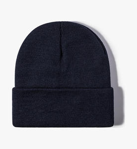 Bonnet d'hiver unisexe en tricot côtelé à revers, brodé de dessins animés rayés, personnalisable avec logo, idéal pour la plage, vente en gros - Product Image 3