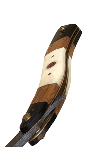 มีดโกนหนวดเหล็กดามัสกัสทำมือแบบกำหนดเอง พร้อมด้ามจับทำจากเขาแกะ สำหรับช่างตัดผมโกนหนวดและโกนเครา - Product Image 5