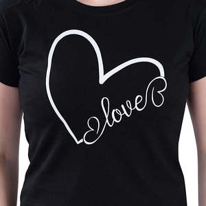 Ensemble deux pièces pour femme, t-shirt en coton noir avec impression personnalisée et short, tenue décontractée d'été - Product Image 6