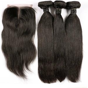 Paquete de Cabello Humano Brasileño y Peruano al por Mayor, 100% Natural, Modelo Body, Extensiones de Cabello Teñido con Cierre y Frontal - Product Image 1