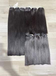 Extensiones de cabello humano indio Estilo liso natural Crudo Sin procesar 100% Cutículas sin enredos Cabello alineado al precio más bajo - Product Image 4