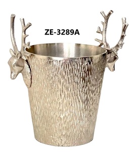 Seau à glace en aluminium artisanal moderne de qualité supérieure, finition miroir, artisanat métallique de luxe pour restaurants, hôtels, salles de banquet - Product Image 2