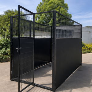 Système de cabine de sécurité industrielle en acier modulaire robuste pour extérieur, avec panneaux grillagés et cage de rangement métallique - Product Image 1