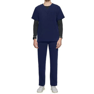 Ensemble de blouses médicales imprimées pour femmes, motif cœur de chiot rose mignon, uniforme d'infirmière, haut et pantalon à col en V, uniforme de soins de santé - Product Image 1