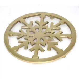 Salvamanteles Redondo Moderno de Acero Inoxidable, Resistente al Calor, Antideslizante, Lavable y Reutilizable, Protector para Mesa de Comedor y Encimera - Product Image 1