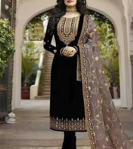 Blue Color Women Best Quality Embroidered Chiffon Dresses In Wholesale Price And Low MOQ 2026 <b>Top</b> Quality - Product Image 4