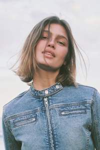 Chaqueta Vaquera para Mujer con Lavado Ácido, Estilo Retro de los 90, Abrigo de Mezclilla, Estética Urbana - Product Image 2