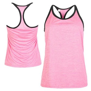 Camiseta sin Mangas Rosa para Mujer, Color Sólido, Transpirable, Tejida, Cuello Redondo, Estilo Casual, 100% Poliéster - Product Image 4