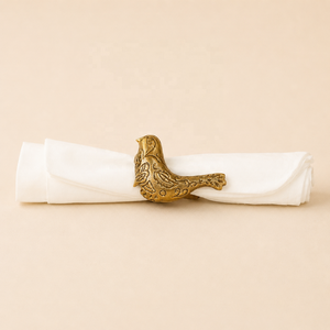 Anneaux de serviette en fil métallique double rond doré de luxe moderne pour la décoration de table de mariage - Product Image 3