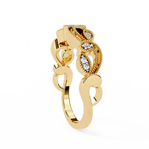 Anillos de Boda de Oro Sólido de 14K de Diseño Clásico con Diamantes Cultivados en Laboratorio HPHT, Color VVS VS DEF, para Uso Diario - Product Image 2