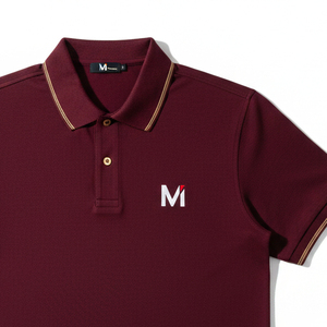 Camisa de Algodón de Alta Calidad para Hombre, con Logotipo Personalizado Bordado, Tejido Piqué Transpirable, Manga Corta, Estilo Casual de Negocios, Color Sólido - Product Image 2