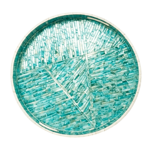 Purely Sustainable Mother of Pearl Inlay <b>Tray</b> Handcrafted Decorative Platter for Eco Conscious Storage - Product Image 1