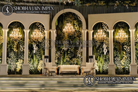 Arches en fibre blanches, modernes et élégantes, pour scène de mariage et réception, utilisation en extérieur et en intérieur