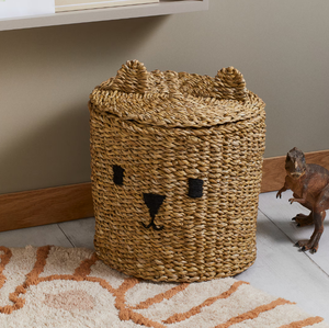 Cesta de Almacenamiento de Mimbre con Tapa, Diseño Minimalista con Animales, Organizador Tejido Decorativo para Sala de Estar o Cuarto de Niños, de Vietnam - Product Image 2