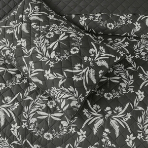 Juego de Cubrecamas Charcoal Mist de 3 Piezas, Diseño Sólido con Pespunte en Diamante, Mezcla de Algodón T-150, Ropa de Cama para Toda Temporada, Uso Doméstico, Estilo Duradero - Product Image 3