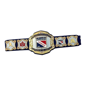 Ceinture de joueur de l'année des Kitchener Junior Rangers - Ceinture sportive personnalisable avec détails dorés - Article de collection de hockey haut de gamme - Product Image 6
