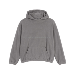 เสื้อฮู้ดดี้ผู้ชายสไตล์วินเทจคุณภาพสูงแบบสปอร์ต ไซส์ใหญ่ ผ้าหนา มีซิปและกระเป๋าหลายช่อง รับผลิตตามสั่งขายส่ง - Product Image 2