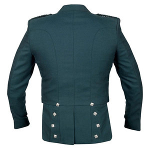 Chaqueta Tradicional Escocesa de Lana Verde para Hombre, Estilo Príncipe Charlie, con 3 Botones, Hecha a Mano, Venta al Por Mayor - Product Image 2