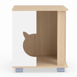 Base in Metallo Robusta Antiscivolo, Arredamento per Animali Domestici, Casa per Gatti in Legno Multiuso, Comodino - Product Image 3