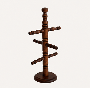 Premium Handcrafted Solid Wood Mug Holder Tree 6-Hook Coffee Cup Rack for Countertop Vintage Farmhouse <b>Kitchen</b> <b>Storage</b> & Decor - Product Image 3