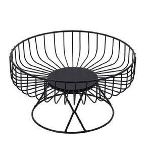 Panier de rangement pour fruits de luxe, de haute qualité, en métal antique, au design élégant, avec taille et forme personnalisées en bois - Product Image 3