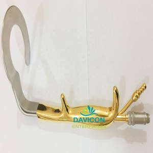 Retractor de pecho de anillo con iluminación de fibra óptica e iluminación óptica de tubo de riego e irrigación - Product Image 6