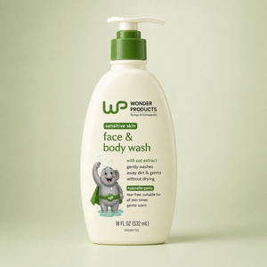 Nettoyant visage et corps pour enfants OEM/ODM à l'extrait d'avoine, hypoallergénique, sans larmes, pour peaux sensibles, avec marque privée au prix de gros - Product Image 1