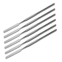 Set Spatula Semen Gigi Profesional 6 Buah dari Baja Anti Karat, Instrumen Pencampur dan Pembentuk, Bersertifikasi CE Kelas I STKR