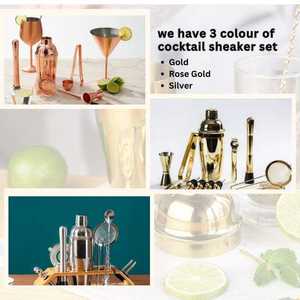 Ensemble de shakers à cocktails professionnels de qualité supérieure, écologiques, en acier inoxydable, kit d'outils de bar personnalisés, mixologie, bar à domicile - Product Image 6