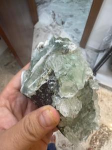 Cristal de Apofilita Verde Claro Natural con Scolecita |   Mineral Decorativo para el Hogar y la Oficina - Product Image 2