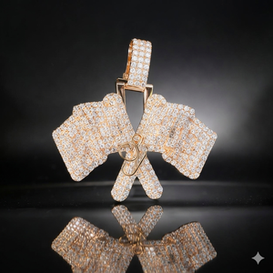 จี้สร้อยคอรูปธงแบบกำหนดเอง ชุบโรเดียม เงินแท้ 925 ประดับโมอิสซาไนต์ สไตล์เทรนดี้ ยูนิเซ็กส์ หรูหรา ฮิปฮอป แร็ปเปอร์ สำหรับงานปาร์ตี้ - Product Image 3