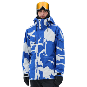 Chaqueta de Esquí para Hombre, Impermeable, Acolchada, Abrigo de Invierno para la Nieve, Transpirable, Cortavientos, con Capucha, Térmica, Ropa Deportiva para Actividades al Aire Libre - Product Image 6