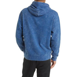 Sweat-shirts à capuche pour hommes personnalisés, 350 g/m², effet délavé, imprimés OEM, streetwear, polyester/coton, anti-boulochage, avec poche - Product Image 3
