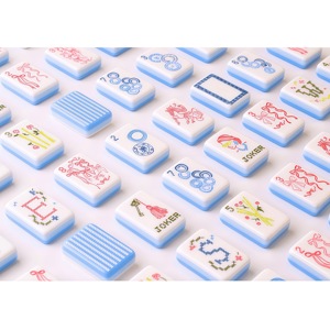 Custom Engraved Three Layered 160 Pearlescent American <b>Mahjong</b> Tiles <b>Set</b> - Product Image 3