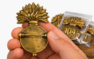 104th Bengal Vintage Style Brass Glengarry Cap Badge <b>Hat</b> Emblem Decorative Metal <b>Pin</b> Accessory Gift Souvenir - Product Image 2