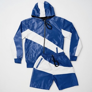 Conjunto de Sudadera con Capucha y Pantalones Cortos de Nailon Personalizados Up Felt, Unisex, Dos Piezas, Ropa Deportiva Urbana - Product Image 2
