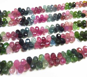 Nuevas Cuentas de Turmalina Natural Multicolor de Alta Calidad de 6-8 mm, Hilo de 8 Pulgadas, Forma de Lágrima, Microfacetadas, Piedras Preciosas Sueltas para Joyería - Product Image 4