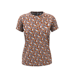 เสื้อยืดออกกำลังกายผู้หญิงไซส์ใหญ่ ทรงเข้ารูป แขนสั้น ระบายอากาศได้ดี เป็นมิตรกับสิ่งแวดล้อม มีโลโก้ เหมาะสำหรับเล่นโยคะและออกกำลังกาย สวมใส่สบาย - Product Image 6