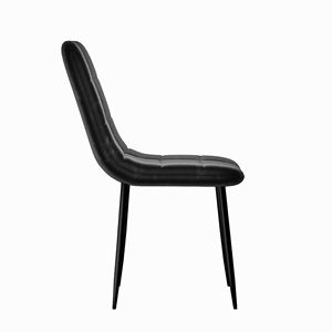 Set Moderno di 4 Sedie da Pranzo per Cucina e Sala da Pranzo con Seduta Imbottita e Gambe in Metallo per Casa - Product Image 6