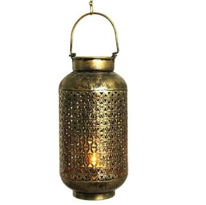 Nouvelle lanterne Burni Diya faite à la main avec cintre, décoration murale spirituelle Antique polie et dorée de meilleure qualité - Product Image 2