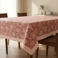 Nappe rectangulaire en coton faite à la main, design moderne, écologique et durable, décoration de table raffinée, vente en gros